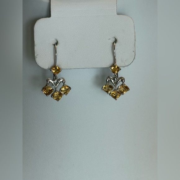 Set of 3 ~ Amethyst, Citrine and Peridot chandelier style earrings. - Picture 6 of 11